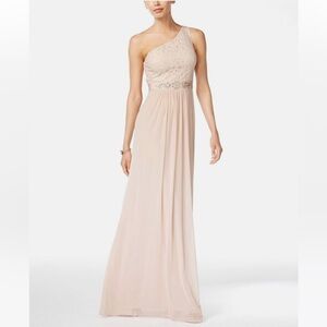 Adrianna Papell Strapless Blush Gown